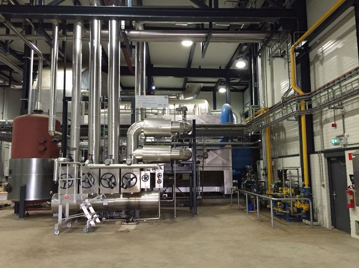 Pyrolysis oil fueled steam boiler at Friesland Campina, the Netherlands.